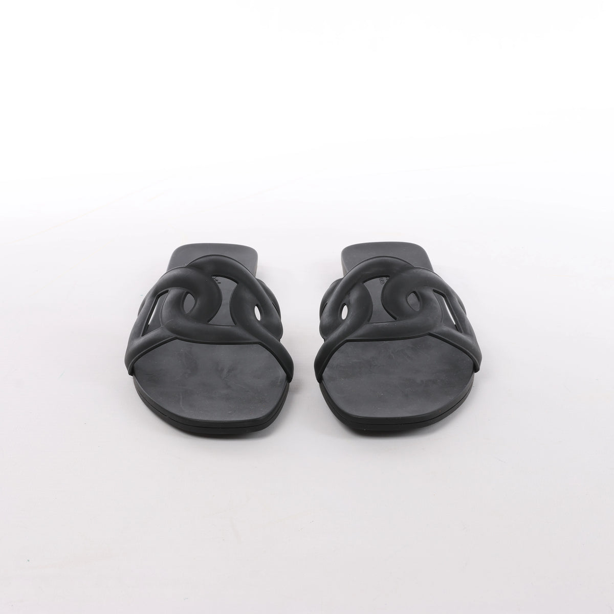 Sandalias de goma Rivage de HERMES en negro, talla 36 UE
