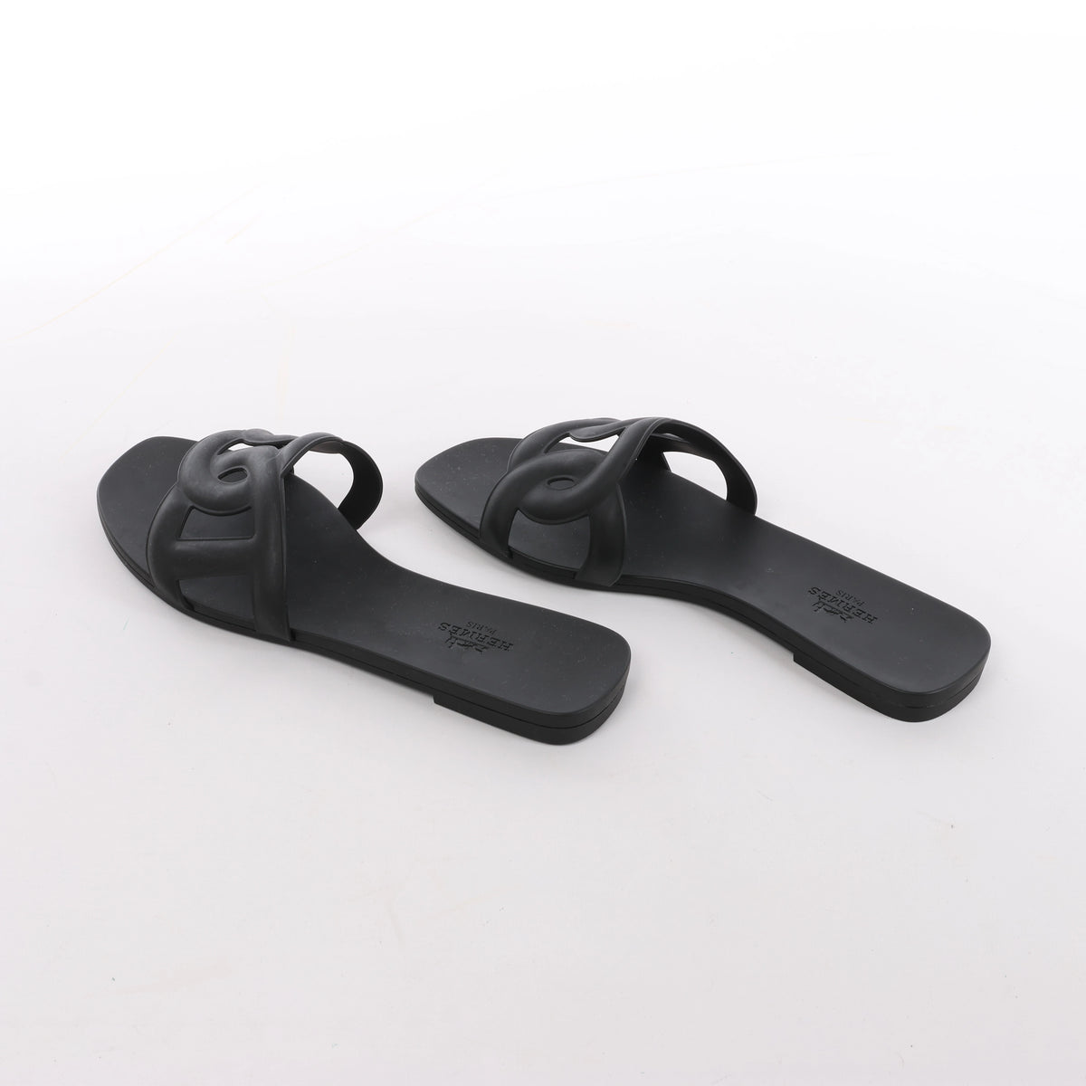 Sandalias de goma Rivage de HERMES en negro, talla 36 UE
