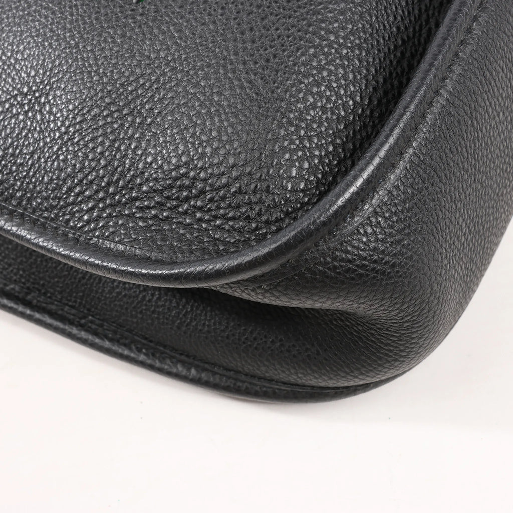 Hermes Evelyne 1 29 PM Togo Leather Shoulder Bag in Black □G:2003