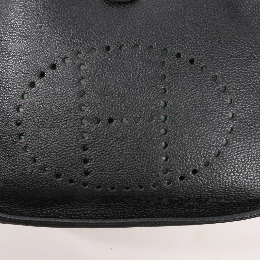 Hermes Evelyne 1 29 PM Togo Leather Shoulder Bag in Black □G:2003