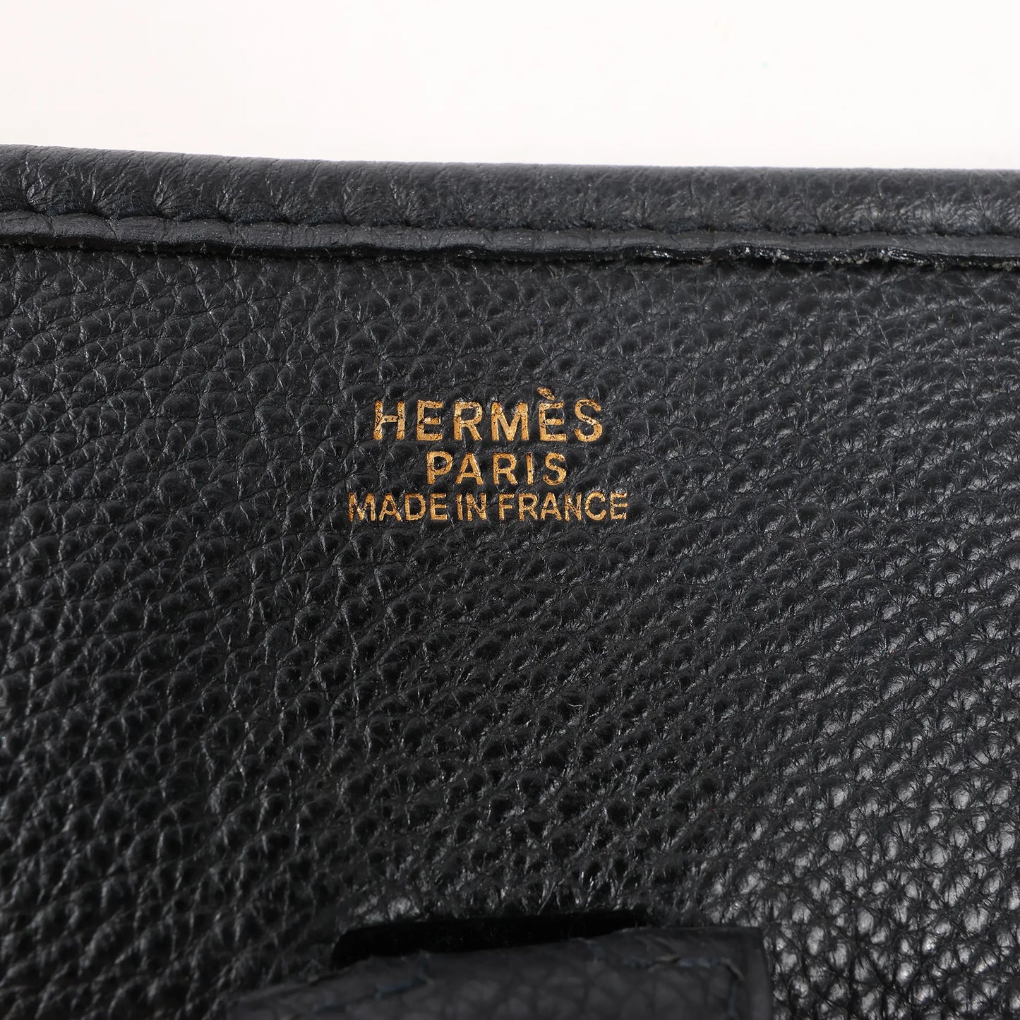 Hermes Evelyne 1 29 PM Togo Leather Shoulder Bag in Black □G:2003