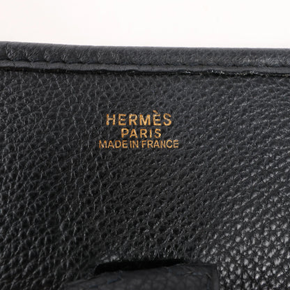 Hermes Evelyne 1 29 PM Togo Leather Shoulder Bag in Black □G:2003