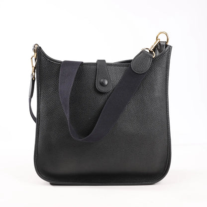 Hermes Evelyne 1 29 PM Togo Leather Shoulder Bag in Black □G:2003