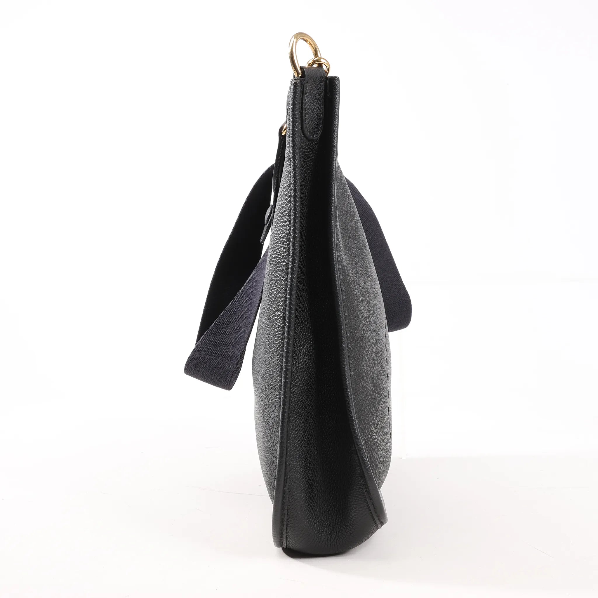 Hermes Evelyne 1 29 PM Togo Leather Shoulder Bag in Black □G:2003