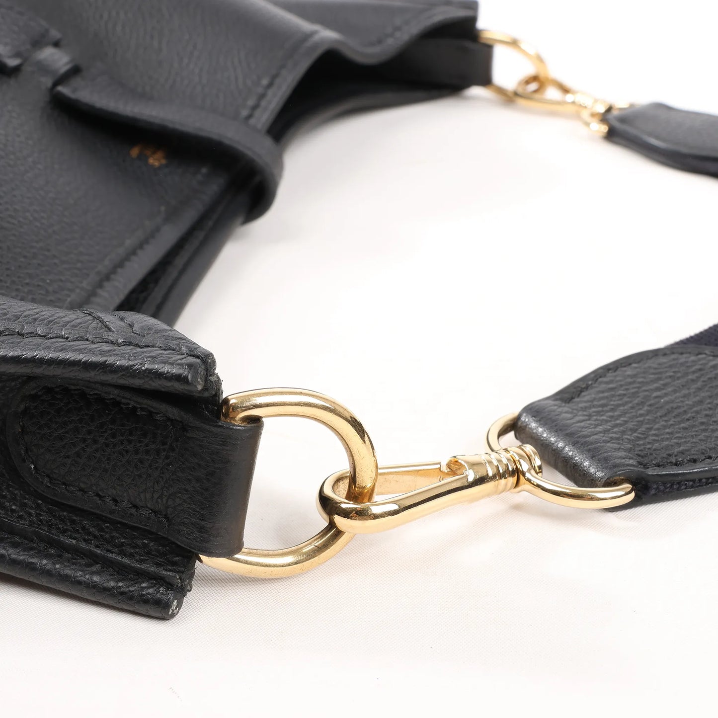 Hermes Evelyne 1 29 PM Togo Leather Shoulder Bag in Black □G:2003