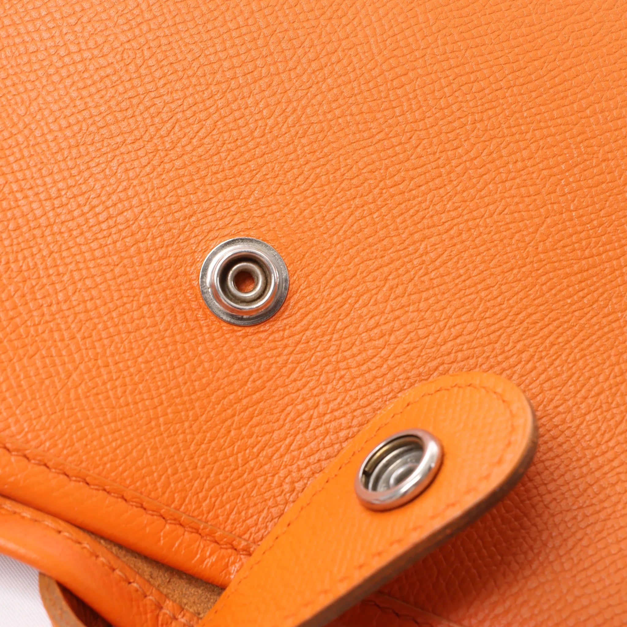 Hermes Evelyn 1 29 PM Epsom Leather Shoulder Bag in Orange □N:2010