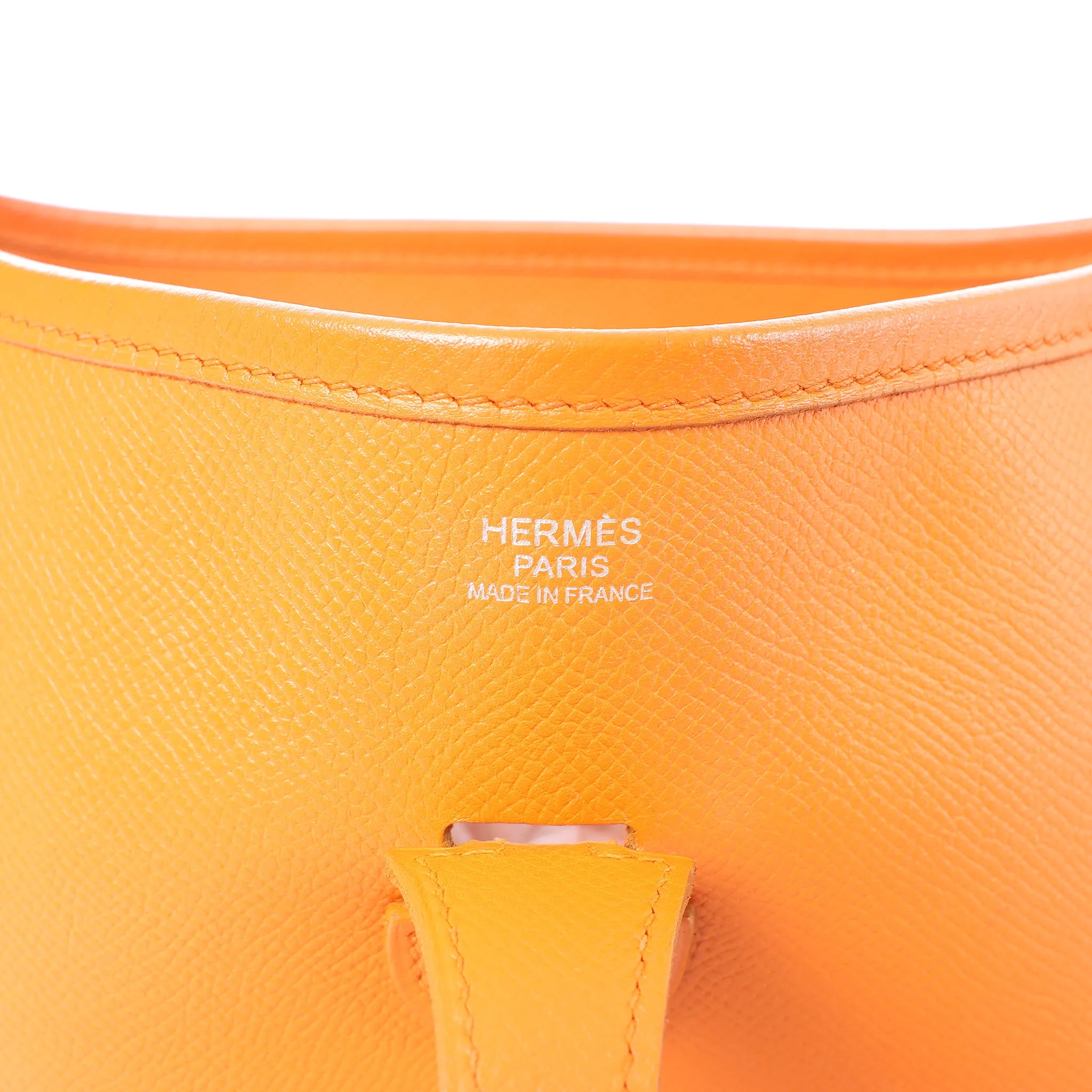 Hermes Evelyn 1 29 PM Epsom Leather Shoulder Bag in Orange □N:2010