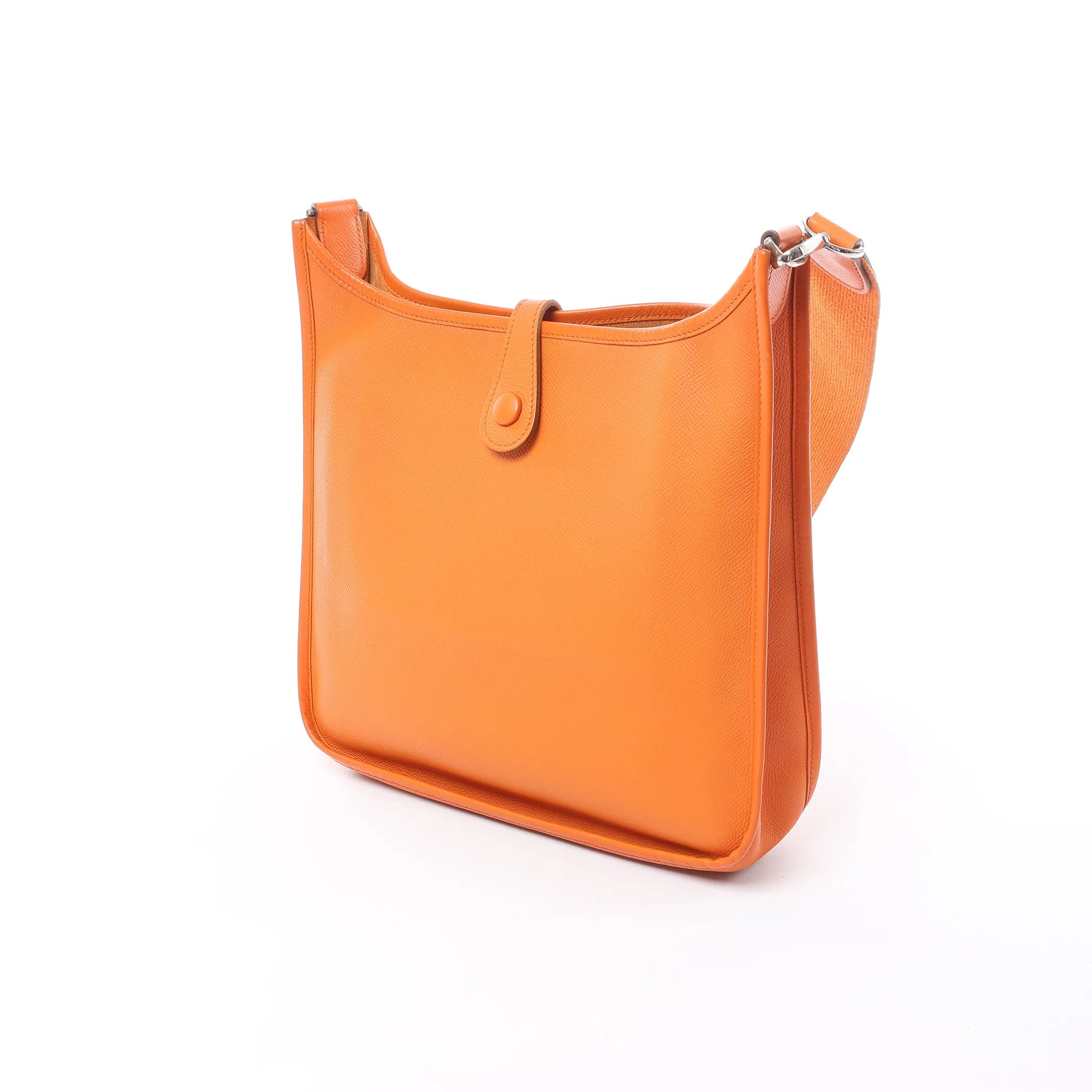 Hermes Evelyn 1 29 PM Epsom Leather Shoulder Bag in Orange □N:2010