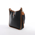 Hermès Evelyn I 33 GM Ardennes Leather Shoulder Bag in Black x Brown ○S:1989