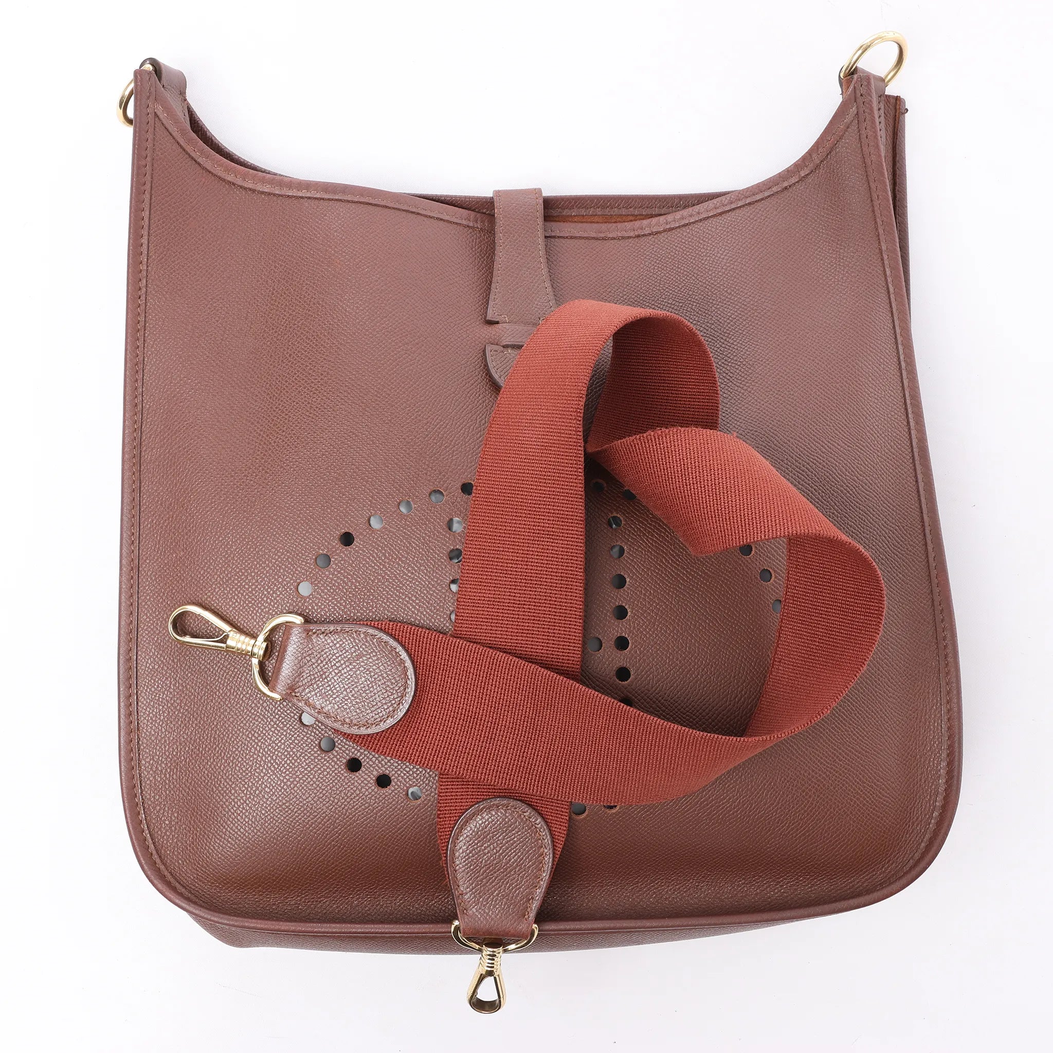 Hermes Evelyn 1 33 GM Cuir Cushbell en Havane □B: 1998