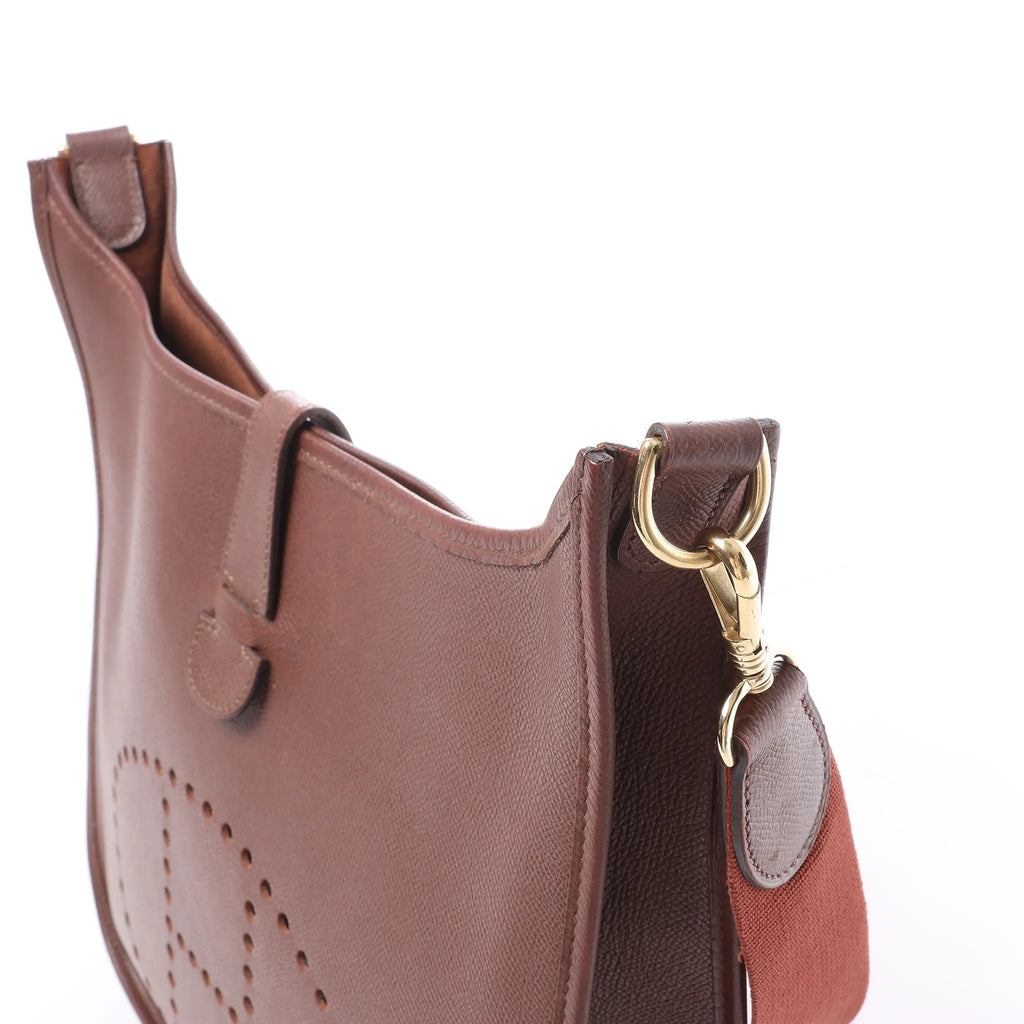 Hermes Evelyn 1 33 GM Cuir Cushbell en Havane □B: 1998