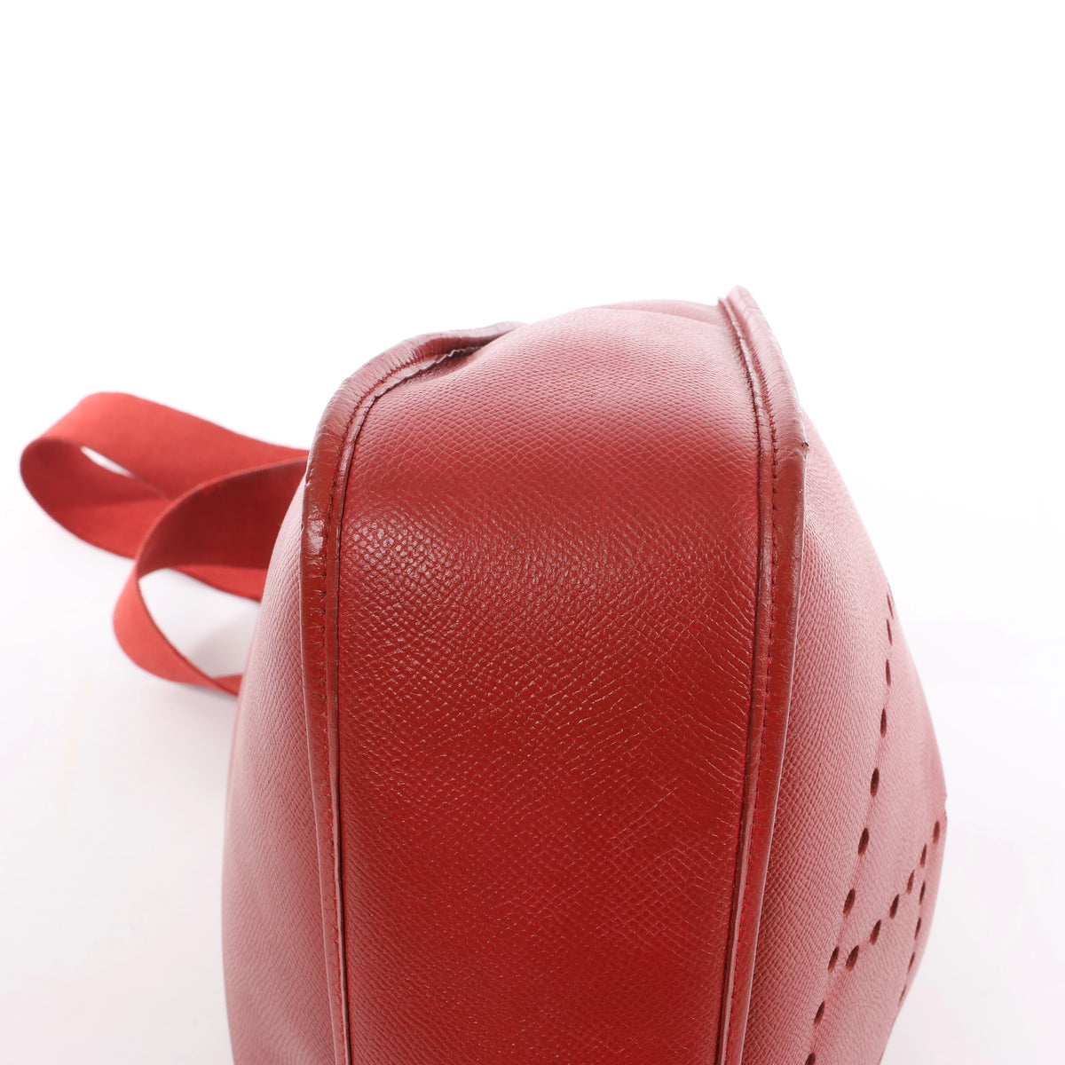 Hermès Evelyn I 33 GM Cushbell Shoulder Bag in Red Rouge vif □A: 1997