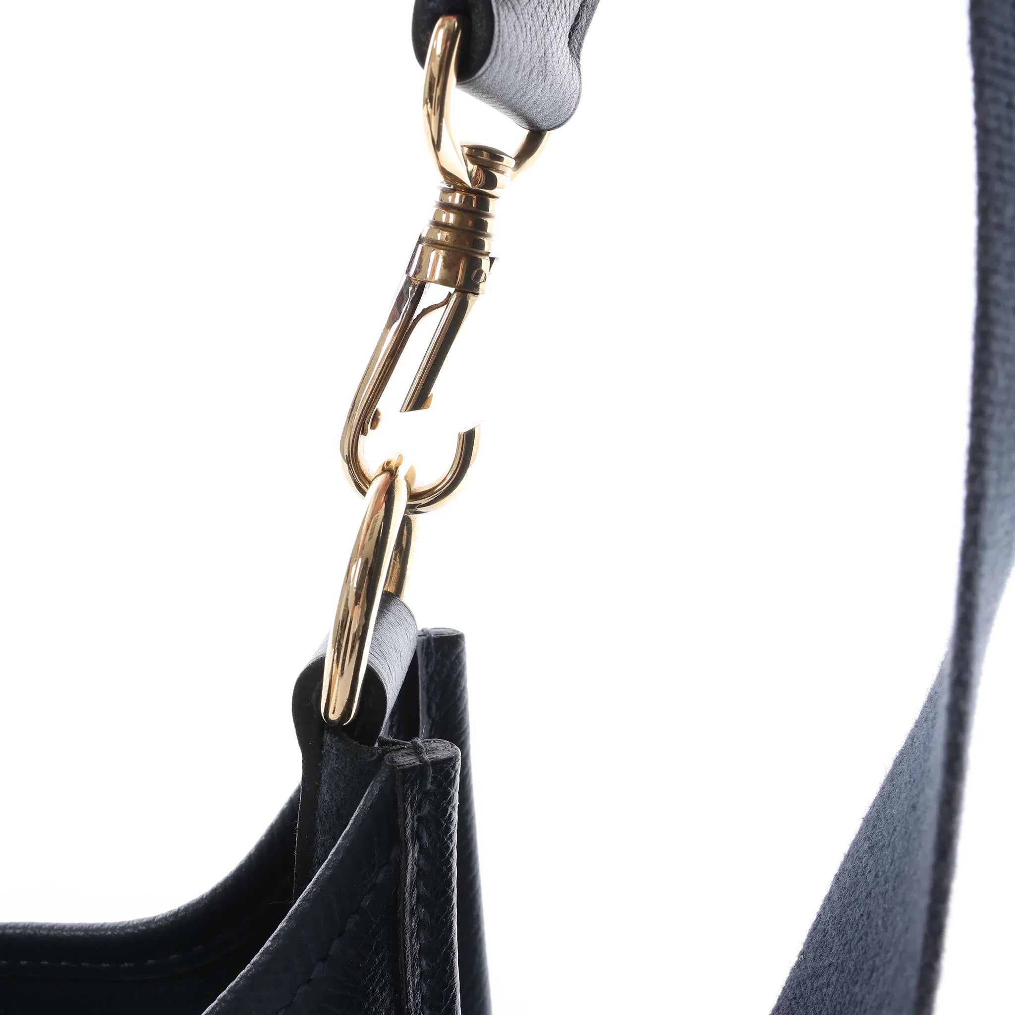 Hermes Evelyn 1 33 GM Cushbell Leather in Vert Navy Blue □A: 1997