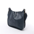 Hermes Evelyn 1 33 GM Cushbell Leather in Vert Navy Blue □A: 1997