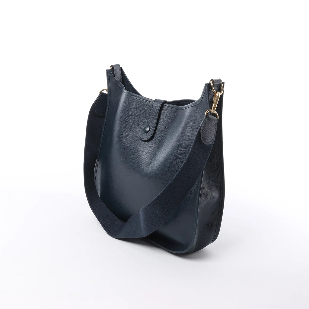 Hermes Evelyn 1 33 GM Cushbell Leather in Vert Navy Blue □A: 1997