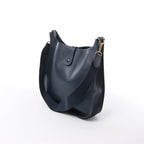 Hermes Evelyn 1 33 GM Cushbell Leather in Vert Navy Blue □A: 1997