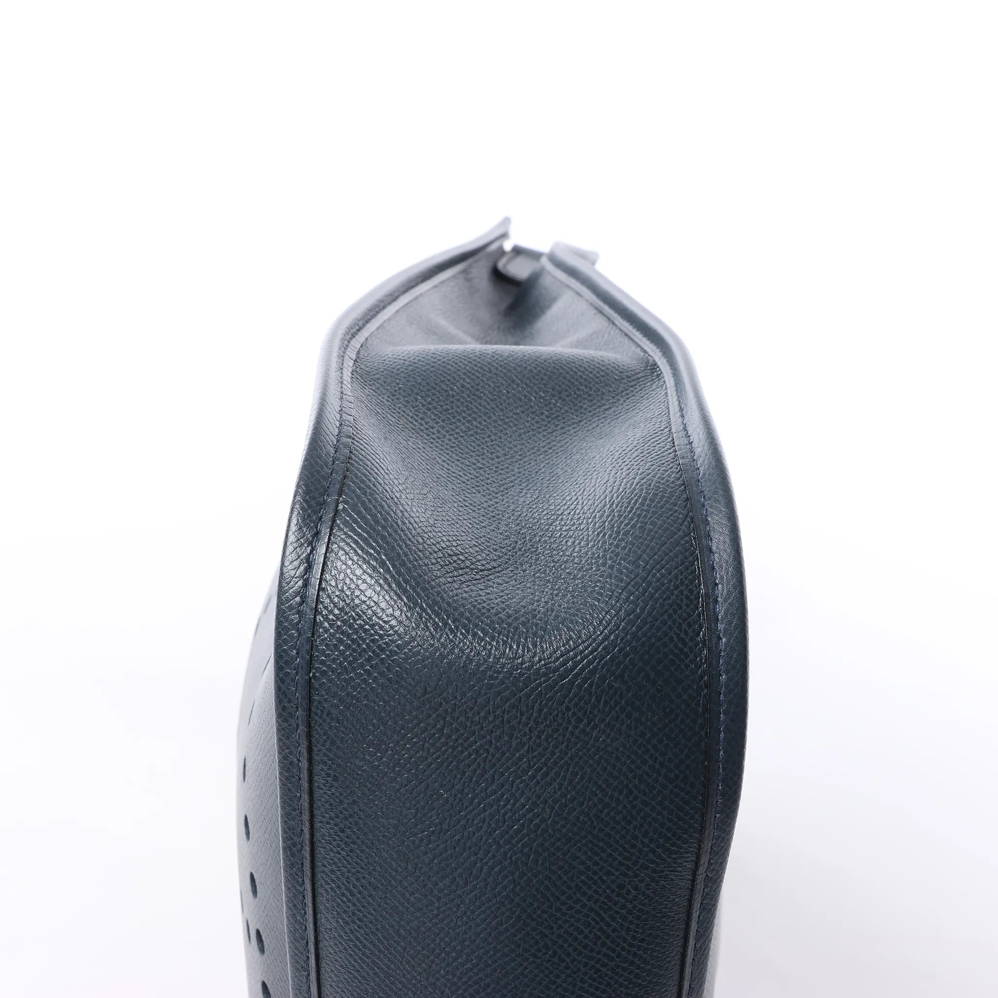 Hermes Evelyn 1 33 GM Cushbell Leather in Vert Navy Blue □A: 1997