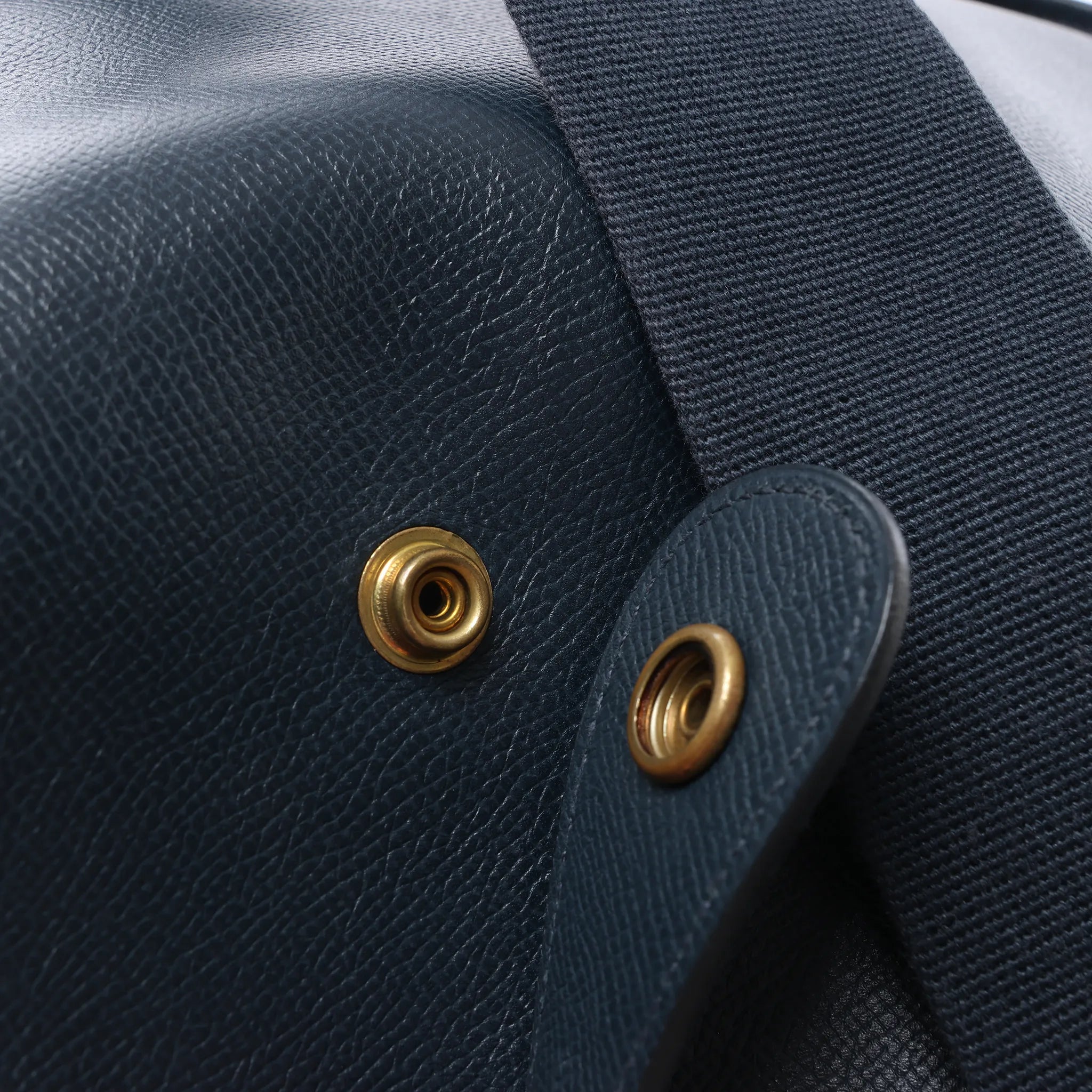 Hermes Evelyn 1 33 GM Cushbell Leather in Vert Navy Blue □A: 1997
