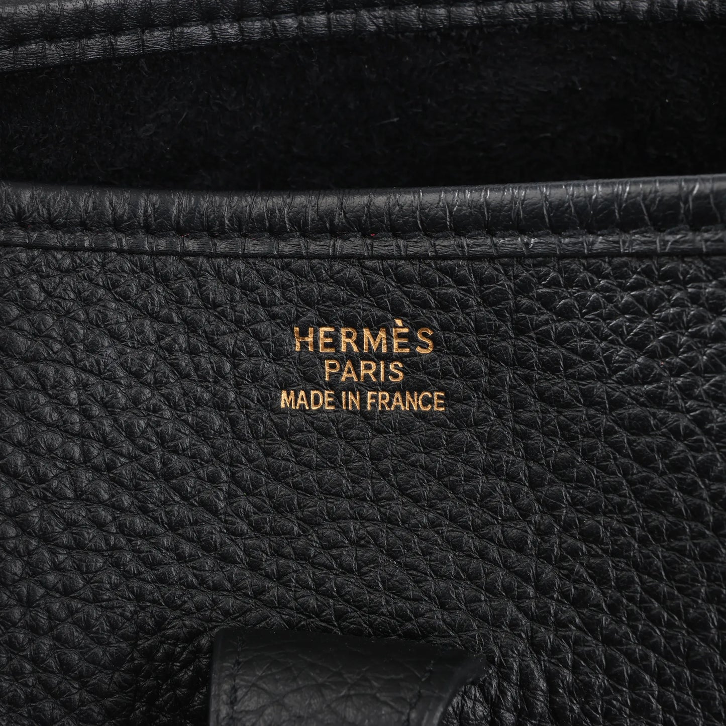 Hermes Evelyne 1 33 GM Taurillon Clemence Shoulder Bag in Black □G:2003