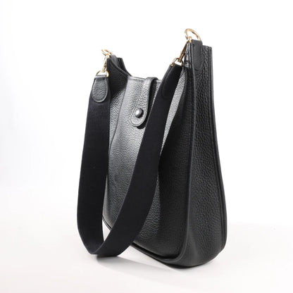 Hermes Evelyne 1 33 GM Taurillon Clemence Shoulder Bag in Black □G:2003