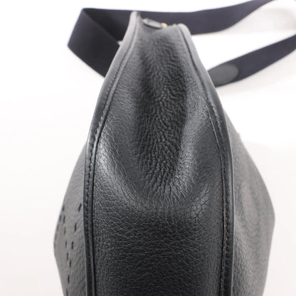 Hermes Evelyne 1 33 GM Taurillon Clemence Shoulder Bag in Black □G:2003