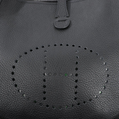 Hermes Evelyne 1 33 GM Taurillon Clemence Shoulder Bag in Black □G:2003