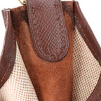 Hermès evelyn 1 33 GM Toile H × Courchevel Shoulder Bag in Beige×Brown □E: 2001
