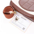 Hermès evelyn 1 33 GM Toile H × Courchevel Shoulder Bag in Beige×Brown □E: 2001