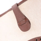 Hermès evelyn 1 33 GM Toile H × Courchevel Shoulder Bag in Beige×Brown □E: 2001