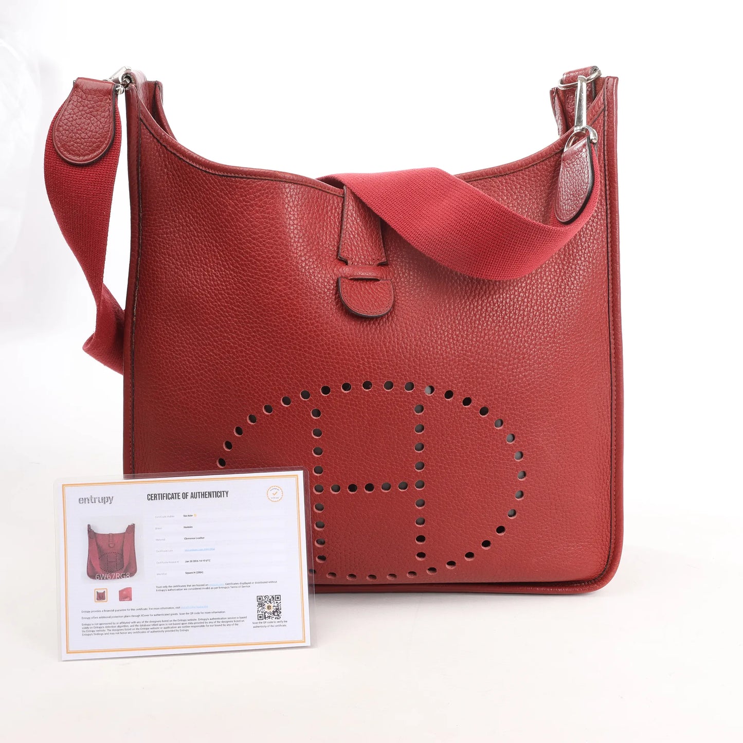 Hermes Evelyn 2 33 GM Taurillon Clemence in Rouge □H: 2004