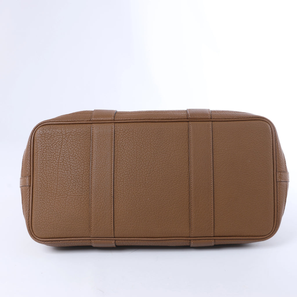 Bolso de mano HERMES 24/24 29 Togo de piel con detalles metálicos negros y dorados D: 2019