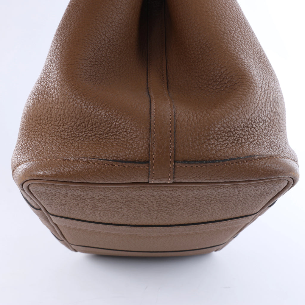 Bolso de mano HERMES 24/24 29 Togo de piel con detalles metálicos negros y dorados D: 2019