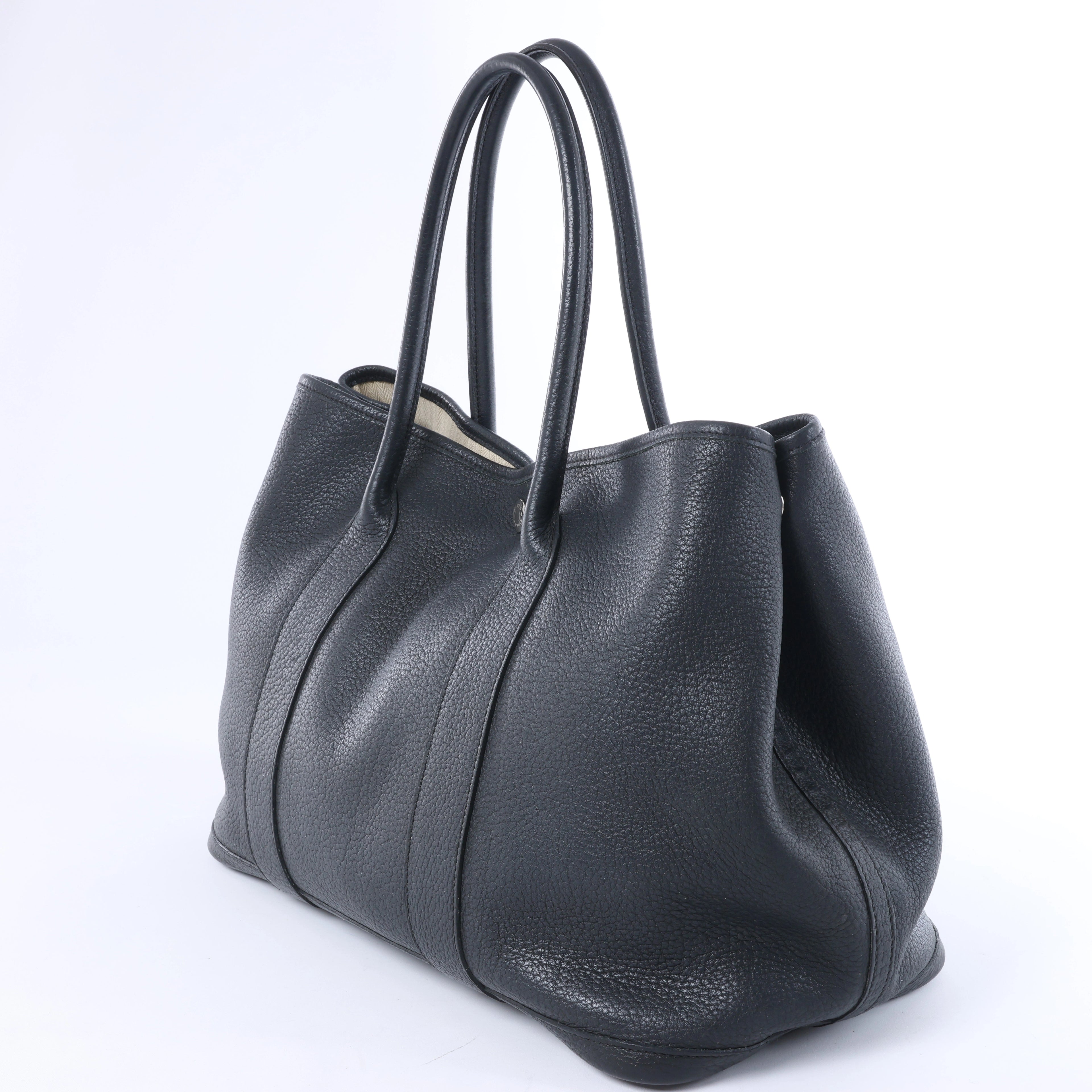 Hermès Garden Party 36 PM Negonda Leather Shoulder Bag in Black □M: 2009