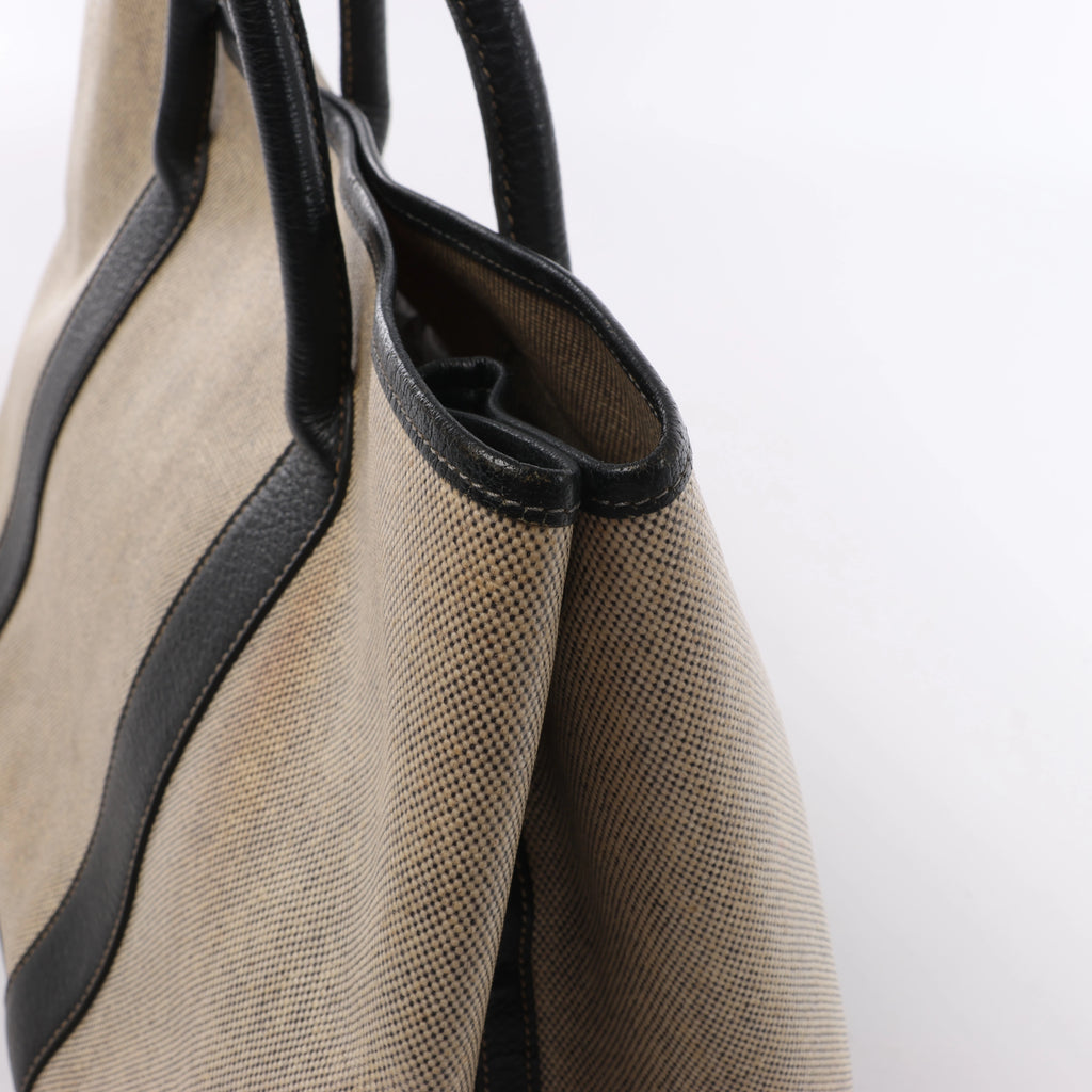 Hermès Garden Party 36 PM Toile Ash Buffle Handbag in Beige×Brown
