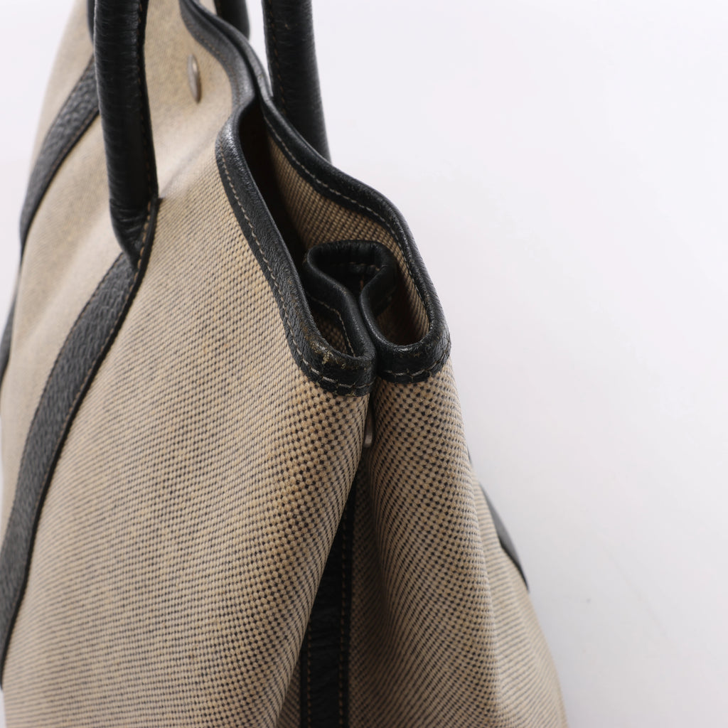 Hermès Garden Party 36 PM Toile Ash Buffle Handbag in Beige×Brown
