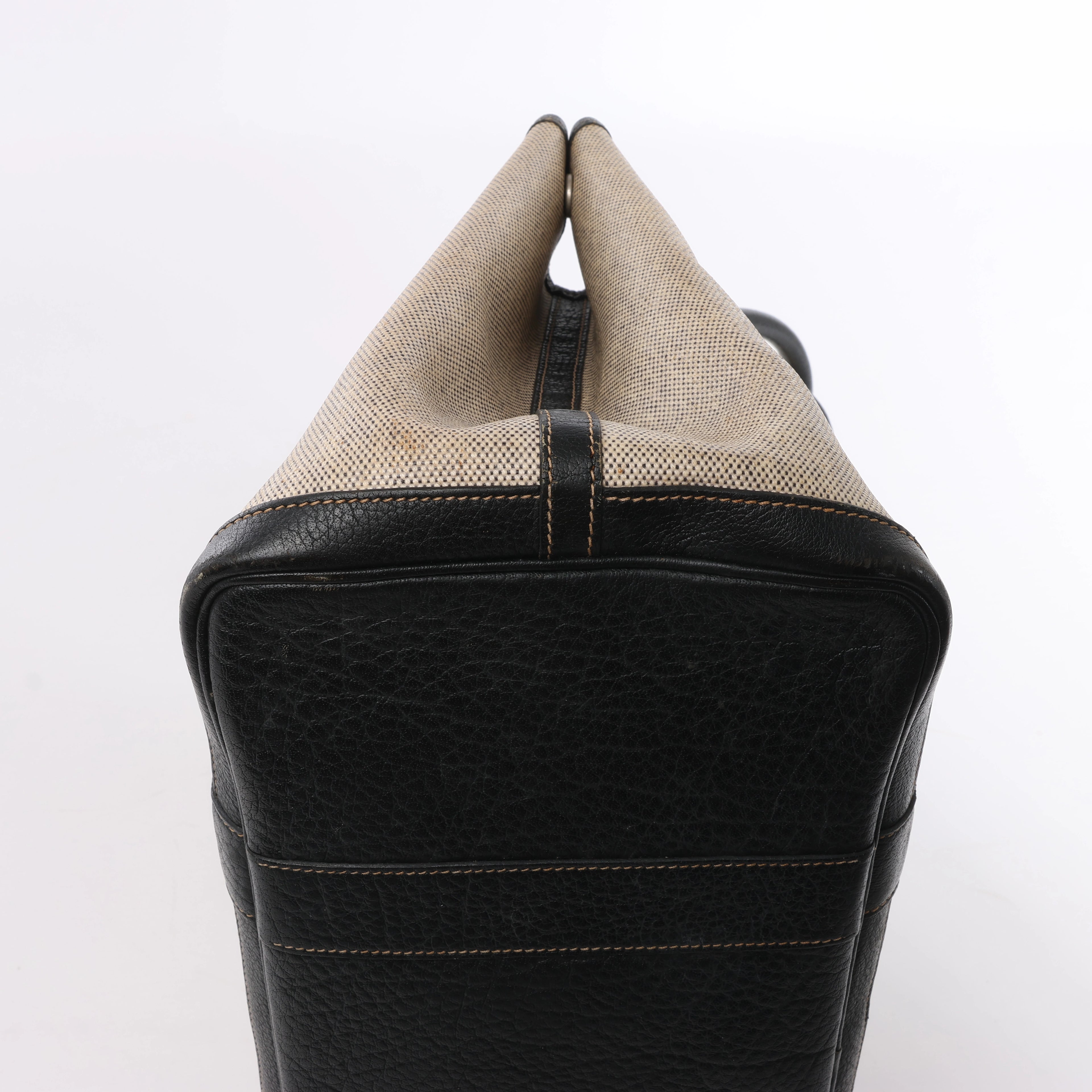 Hermès Garden Party 36 PM Toile Ash Buffle Handbag in Beige×Brown