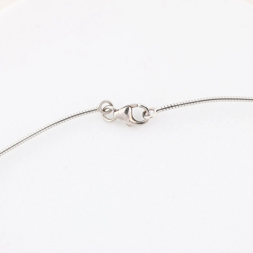 Hermes Pop H Necklace Metal × 925 in Ecru x Silver
