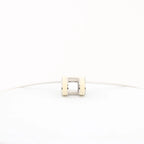 Hermes Pop H Necklace Metal × 925 in Ecru x Silver