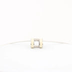 Hermes Pop H Necklace Metal × 925 in Ecru x Silver