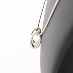 Hermes Pop H Necklace Metal × 925 in Ecru x Silver