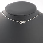 Hermes Pop H Necklace Metal × 925 in Ecru x Silver