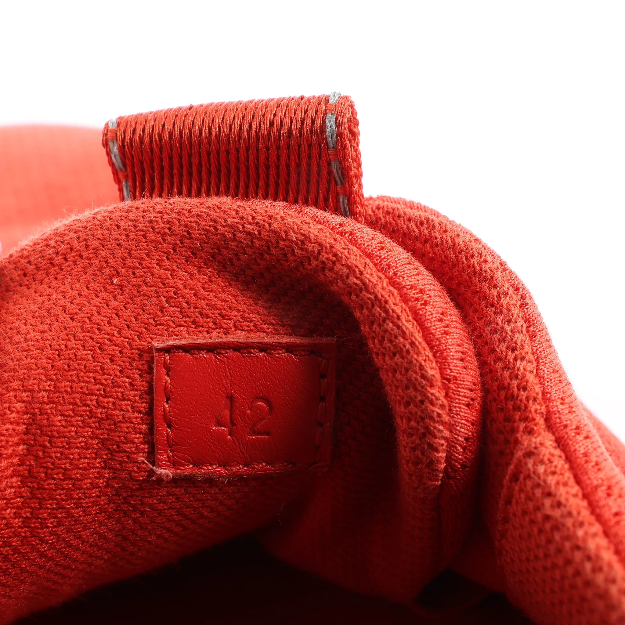 Hermès Teams Leather x Mesh Fabric Sneakers in Red, Size 42 EU