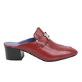 Hermes Paradis Leather Mule Constance in Burgundy, Size 37.5 EU