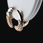 Vintage 14k Pink Gold Moons Earrings