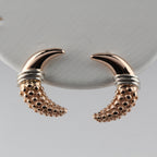 Vintage 14k Pink Gold Moons Earrings