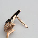 Vintage 14k Pink Gold Moons Earrings