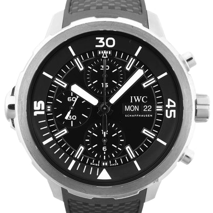 IWC Aquatimer Chronograph IW376803 5334787 Edelstahl &amp; Kautschuk AT Uhr mit schwarzem Zifferblatt
