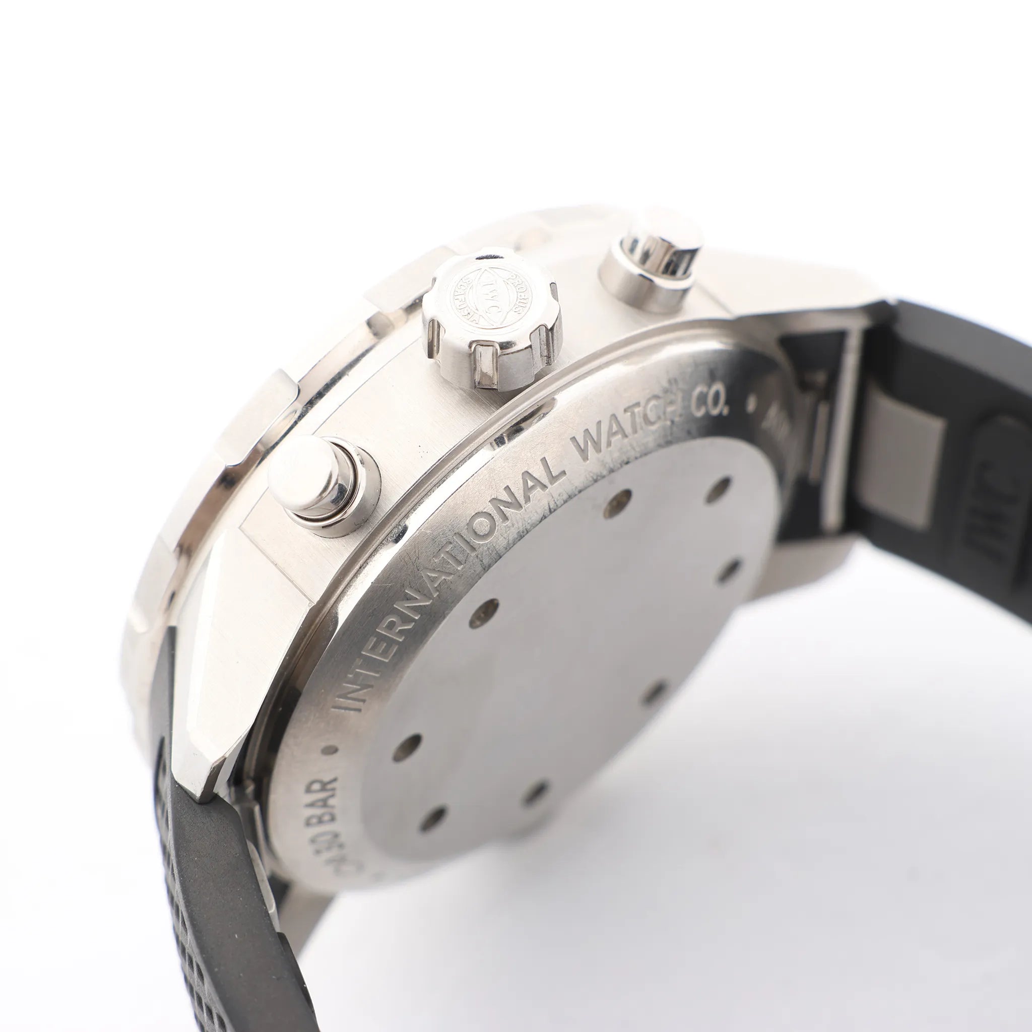 IWC Aquatimer Chronograph IW376803 5334787 SS & Rubber AT Watch with Black Dial