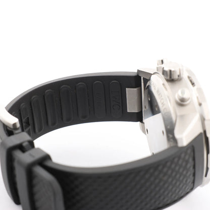 IWC Aquatimer Chronograph IW376803 5334787 Edelstahl &amp; Kautschuk AT Uhr mit schwarzem Zifferblatt