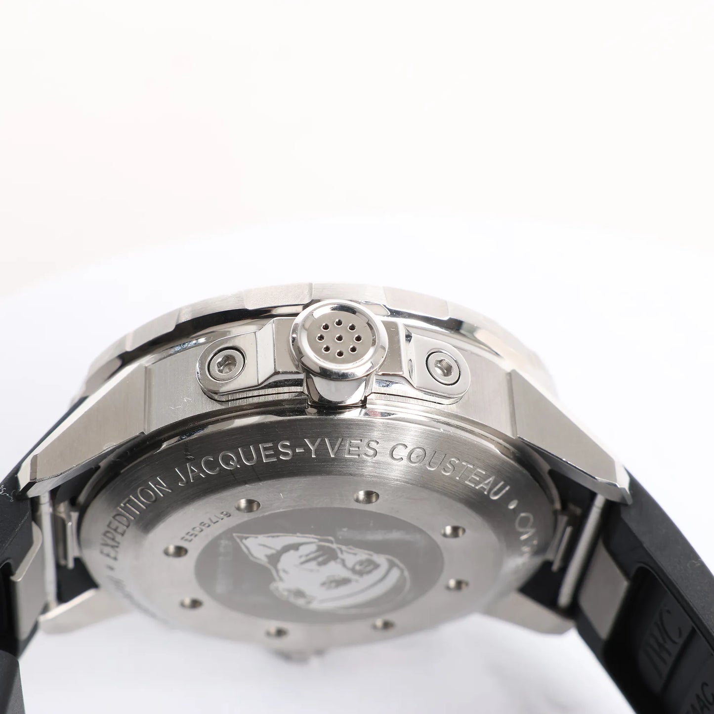 IWC Aquatimer Expedition Jacques-Yves Cousteau IW376805 6179053 SS & Rubber AT Watch with Navy Blue Dial